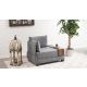 ATELIER DEL SOFA Ugaona sofa Fly Armchair, leva, siva - 825BLC2673