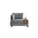ATELIER DEL SOFA Ugaona sofa Fly Armchair, leva, siva - 825BLC2673