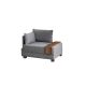 ATELIER DEL SOFA Ugaona sofa Fly Armchair, leva, siva - 825BLC2673