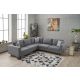 ATELIER DEL SOFA Ugaona garnitura Kale Linen, siva - 825BLC2713