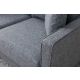ATELIER DEL SOFA Ugaona garnitura sa tabureom Eva, desna, siva - 825BLC2781