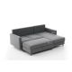 ATELIER DEL SOFA Ugaona garnitura sa tabureom Eva, desna, siva - 825BLC2781