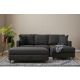 ATELIER DEL SOFA Ugaona garnitura sa tabureom Eva, desna, antracit - 825BLC2783