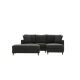 ATELIER DEL SOFA Ugaona garnitura sa tabureom Eva, desna, antracit - 825BLC2783