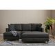 ATELIER DEL SOFA Ugaona garnitura sa tabureom Eva, leva, antracit - 825BLC2784