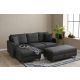 ATELIER DEL SOFA Ugaona garnitura sa tabureom Eva, leva, antracit - 825BLC2784
