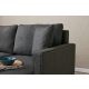 ATELIER DEL SOFA Ugaona garnitura sa tabureom Eva, leva, antracit - 825BLC2784