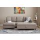ATELIER DEL SOFA Ugaona garnitura sa tabureom Eva, leva, krem - 825BLC2786