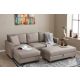 ATELIER DEL SOFA Ugaona garnitura sa tabureom Eva, leva, krem - 825BLC2786