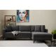 ATELIER DEL SOFA Ugaona garnitura Berlin, desna, antracit/crna - 825BLC2806
