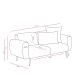 ATELIER DEL SOFA Dvosed Side, krem - 825BLC2852