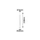 Rabalux Spoljna podna rasveta Inox torch E27 1x MAX 25W brušeni hrom (8268) - 8268