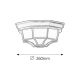 Rabalux Spoljna plafonska rasveta Milano E27 1x MAX 100W crna (8346) - 8346