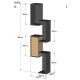 HANAH HOME Zidna polica Esta, antracit/braon - 835PUQ1606