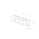 HANAH HOME Zidna polica Miray, crna/braon - 835PUQ1616