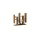 HANAH HOME Zidna polica Flower, braon - 835PUQ1631