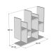 HANAH HOME Zidna polica Flower, bela - 835PUQ1632