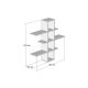 HANAH HOME Zidna polica Ardo, bela/braon - 835PUQ1641