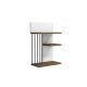 HANAH HOME Zidna polica Nezma, bela/braon - 835PUQ1647