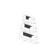 HANAH HOME Zidna polica Buzim, braon/crna - 835PUQ1662