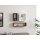 HANAH HOME Zidna polica Ece, bela/braon/antracit - 835PUQ1677