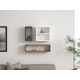 HANAH HOME Zidna polica Ece, bela/braon/antracit - 835PUQ1677