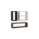 HANAH HOME Zidna polica Ece, bela/braon/antracit - 835PUQ1677