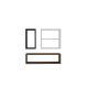 HANAH HOME Zidna polica Ece, bela/braon/antracit - 835PUQ1677