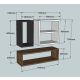 HANAH HOME Zidna polica Ece, bela/braon/antracit - 835PUQ1677