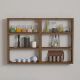 HANAH HOME Zidna polica Hexa, braon - EP3056909