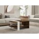 HANAH HOME Klub sto Gaye, bela/braon - 835PUQ2816