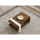 HANAH HOME Klub sto Gaye, bela/braon - 835PUQ2816