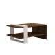 HANAH HOME Klub sto Gaye, bela/braon - 835PUQ2816