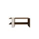 HANAH HOME Klub sto Gaye, bela/braon - 835PUQ2816