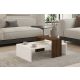 HANAH HOME Klub sto Glow, bela/braon - 835PUQ2817