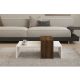 HANAH HOME Klub sto Glow, bela/braon - 835PUQ2817