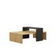 HANAH HOME Klub sto Glow 2/1, braon/antracit - 835PUQ2818