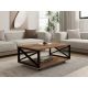 HANAH HOME Klub sto Refia, braon/crna - 835PUQ2835