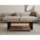 HANAH HOME Klub sto Refia, braon/crna - 835PUQ2835