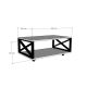 HANAH HOME Klub sto Refia, braon/crna - 835PUQ2835