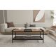 HANAH HOME Klub sto Mata, braon/crna - 835PUQ2865