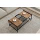 HANAH HOME Klub sto Mata, braon/crna - 835PUQ2865