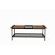 HANAH HOME Klub sto Mata, braon/crna - 835PUQ2865