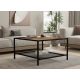 HANAH HOME Klub sto Gomis, braon/crna - 835PUQ2866