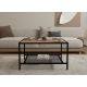 HANAH HOME Klub sto Gomis, braon/crna - 835PUQ2866
