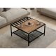 HANAH HOME Klub sto Gomis, braon/crna - 835PUQ2866