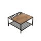 HANAH HOME Klub sto Gomis, braon/crna - 835PUQ2866