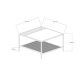 HANAH HOME Klub sto Gomis, braon/crna - 835PUQ2866