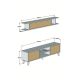 HANAH HOME TV komoda Italo, bela/krem - 835PUQ3005