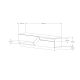HANAH HOME TV komoda Yaprak, braon/crna - 835PUQ3057